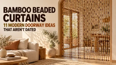 Bamboo Beaded Curtains: 11 Doorway Ideas That Aren’t Dated Bamboo Beaded Curtains: 11 Doorway Ideas That Aren’t Dated