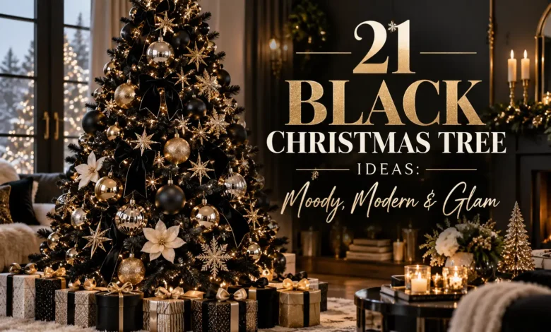 21 Black Christmas Tree Ideas: Moody, Modern & Glam 21 Black Christmas Tree Ideas: Moody, Modern & Glam