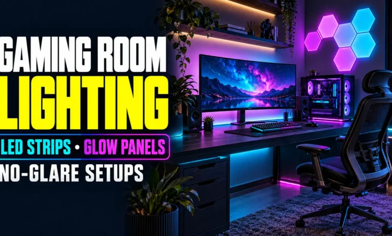 Gaming Room Lighting: LED Strips, Glow Panels & No-Glare Setups