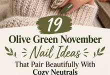 19 Olive Green November Nail Ideas That Pair Beautifully With Cozy Neutrals