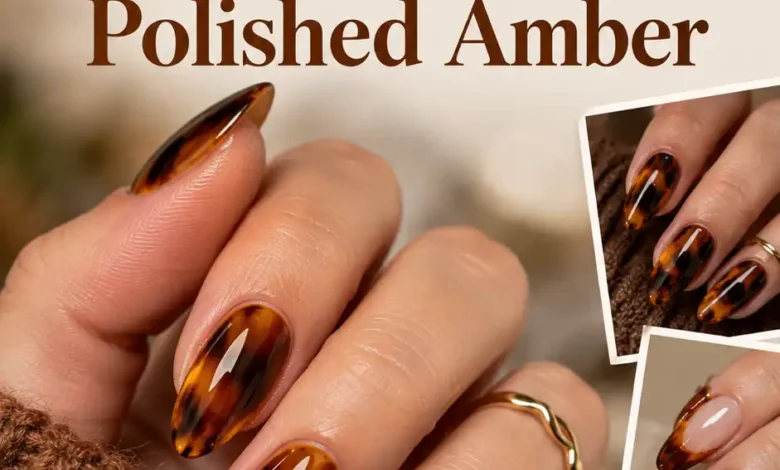 21 Tortoiseshell November Nail Ideas That Look Like Polished Amber