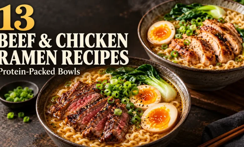 13 Beef & Chicken Ramen Recipes for Protein-Packed Bowls
