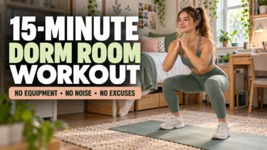 15-Minute Dorm Room Workout: No Equipment, No Noise, No Excuses