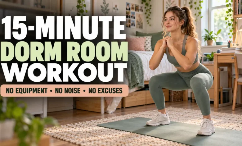 15-Minute Dorm Room Workout: No Equipment, No Noise, No Excuses