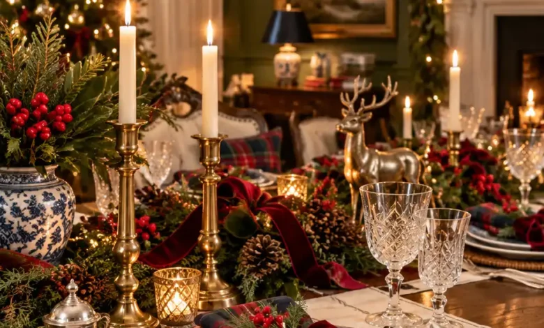 Ralph Lauren–Inspired Christmas Table Decor: 15 Cozy Ways to Style Plaid and Vintage Details