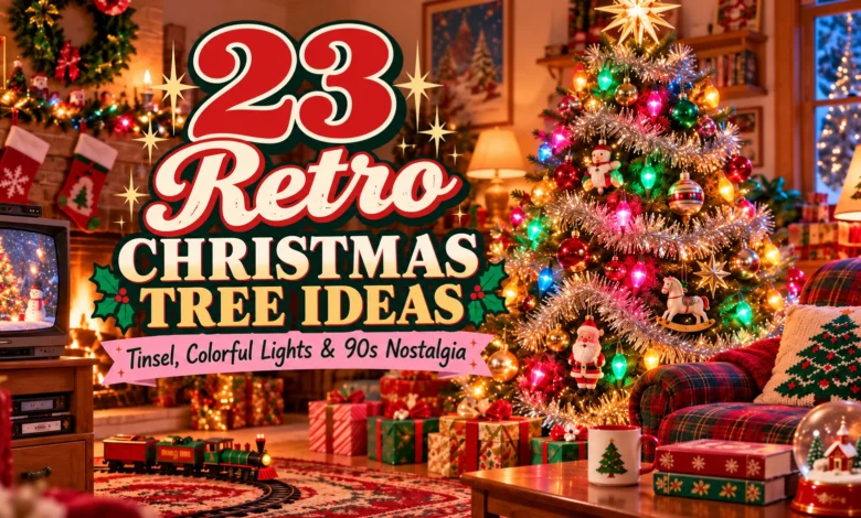 23 Retro Christmas Tree Ideas: Tinsel, Colorful Lights & 90s Nostalgia