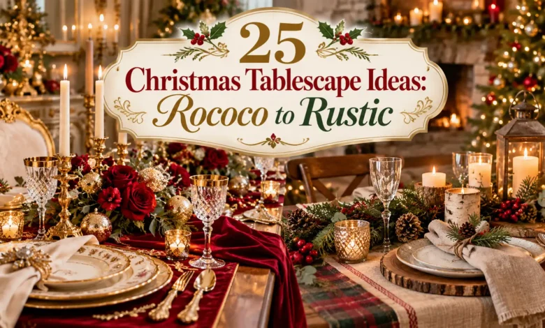 25 Christmas Tablescape Ideas: Rococo to Rustic 25 Christmas Tablescape Ideas: Rococo to Rustic