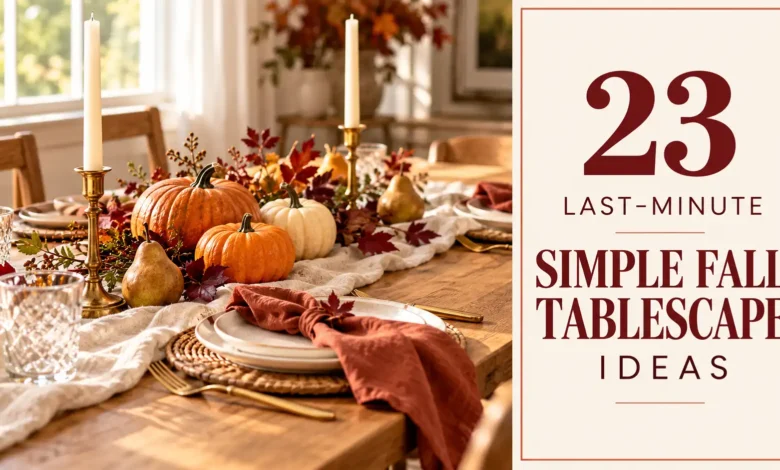 23 Last-Minute Simple Fall Tablescape Ideas