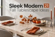 21 Sleek Modern Fall Tablescape Ideas