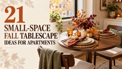 21 Small-Space Fall Tablescape Ideas for Apartments 21 Small-Space Fall Tablescape Ideas for Apartments