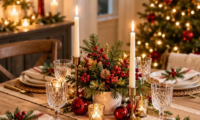 15 Small Christmas Table Decor Ideas That Still Leave Room for Dinner