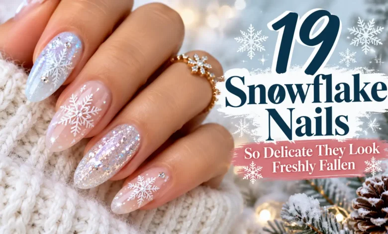 19 Snowflake Nails So Delicate They Look Freshly Fallen