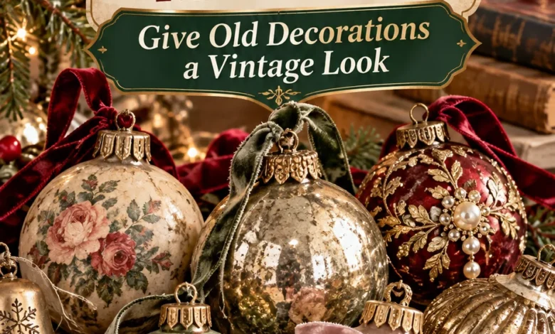 12 DIY Christmas Ornament Makeovers That Give Old Decorations a Vintage Look 12 DIY Christmas Ornament Makeovers That Give Old Decorations a Vintage Look