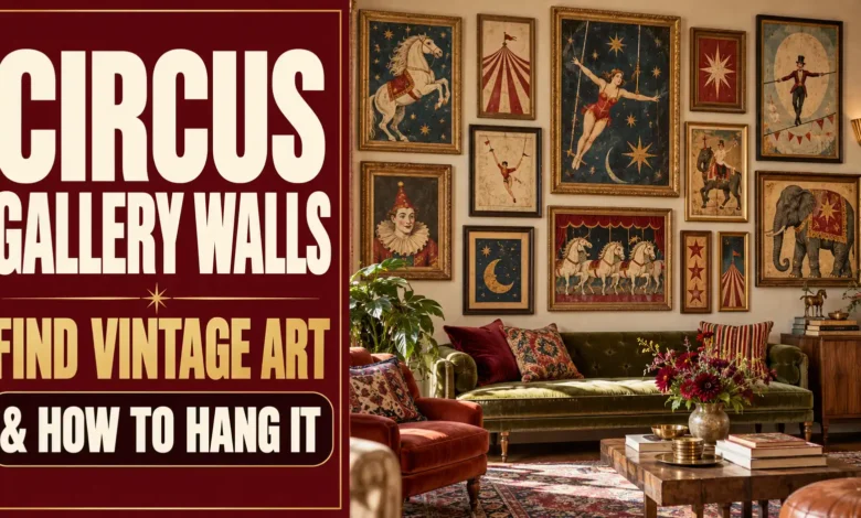 Circus Gallery Walls: Where to Find Vintage Art & How to Hang It