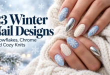 23 Winter Nail Designs: Snowflakes, Chrome and Cozy Knits