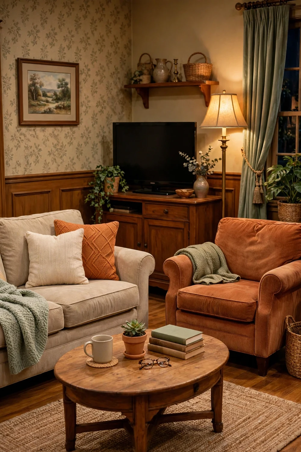 A cosy family living-room set