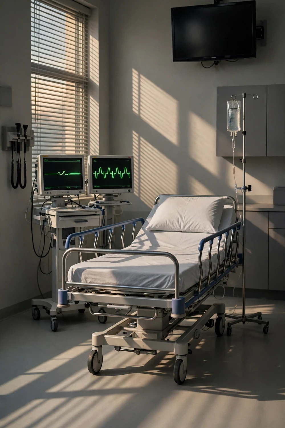 A hospital emergency-room set