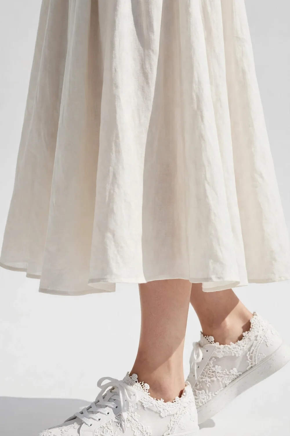 CUSHIONAIRE Belinda Lace Detail Sneakers
