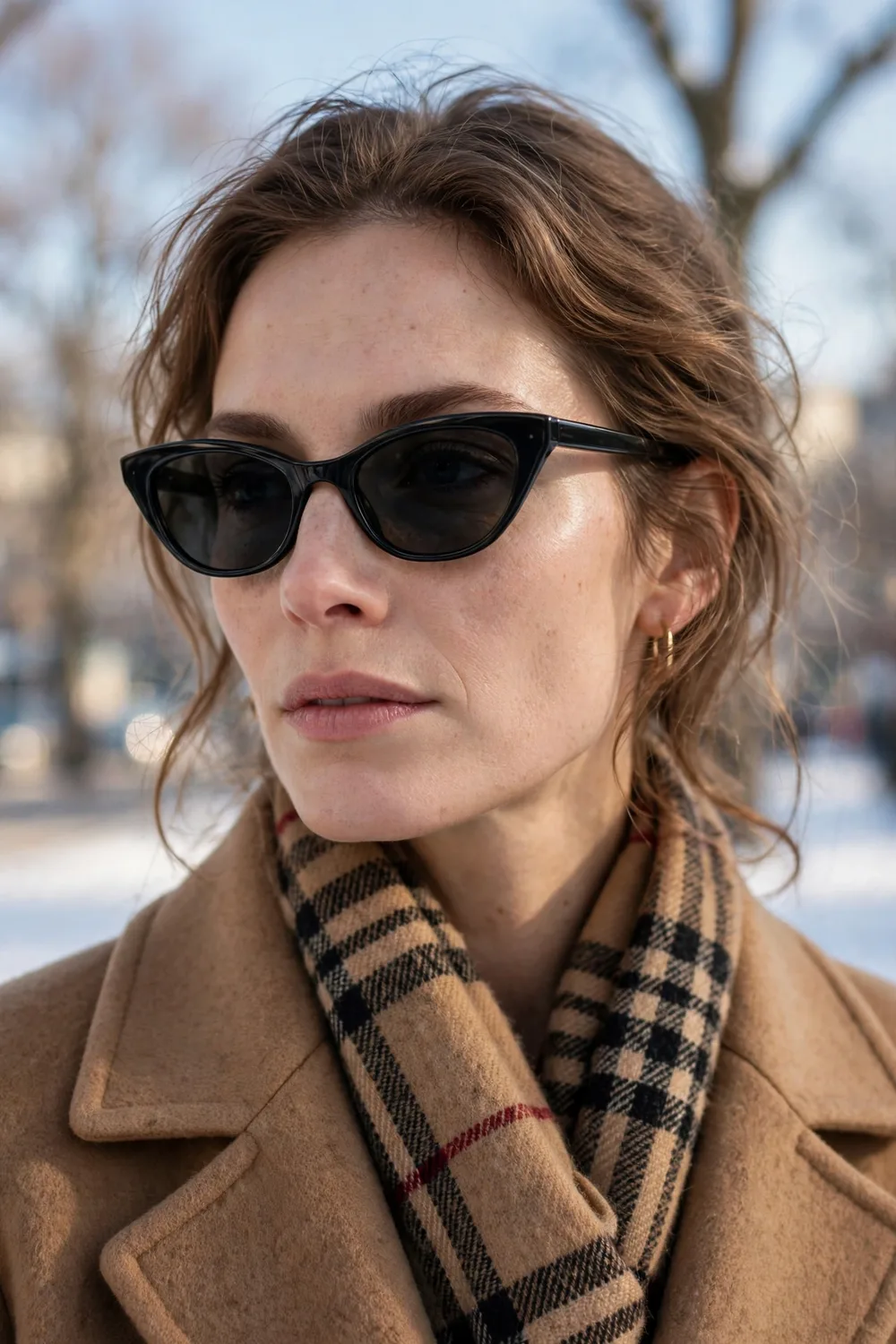SOJOS Retro Narrow Cat Eye Sunglasses
