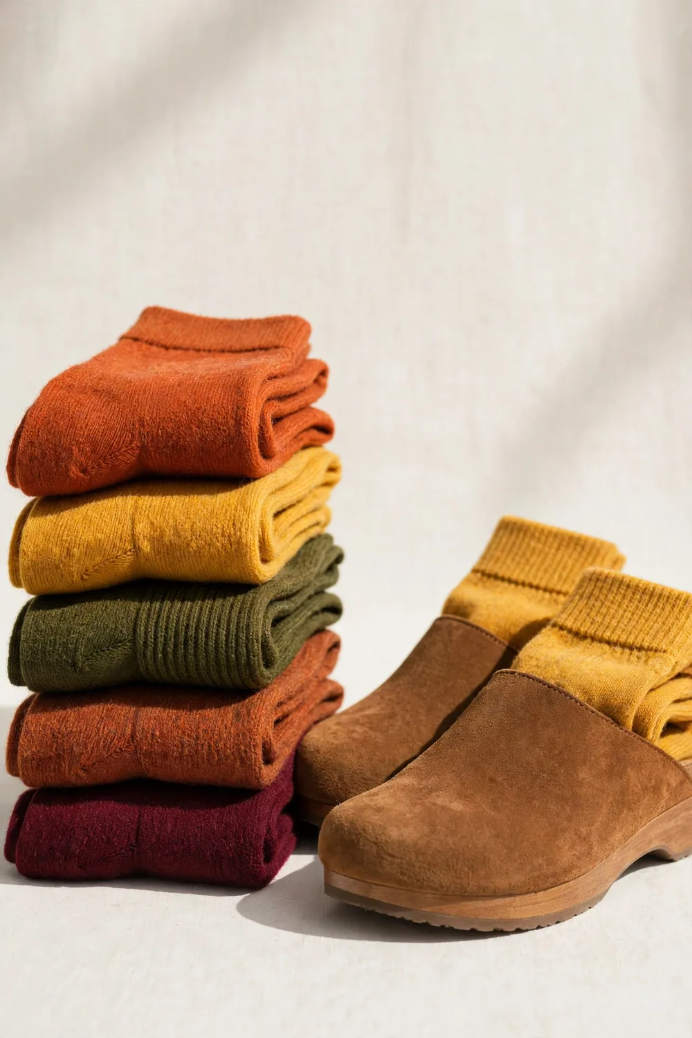 Loritta Wool Blend Crew Socks — 5 Pairs