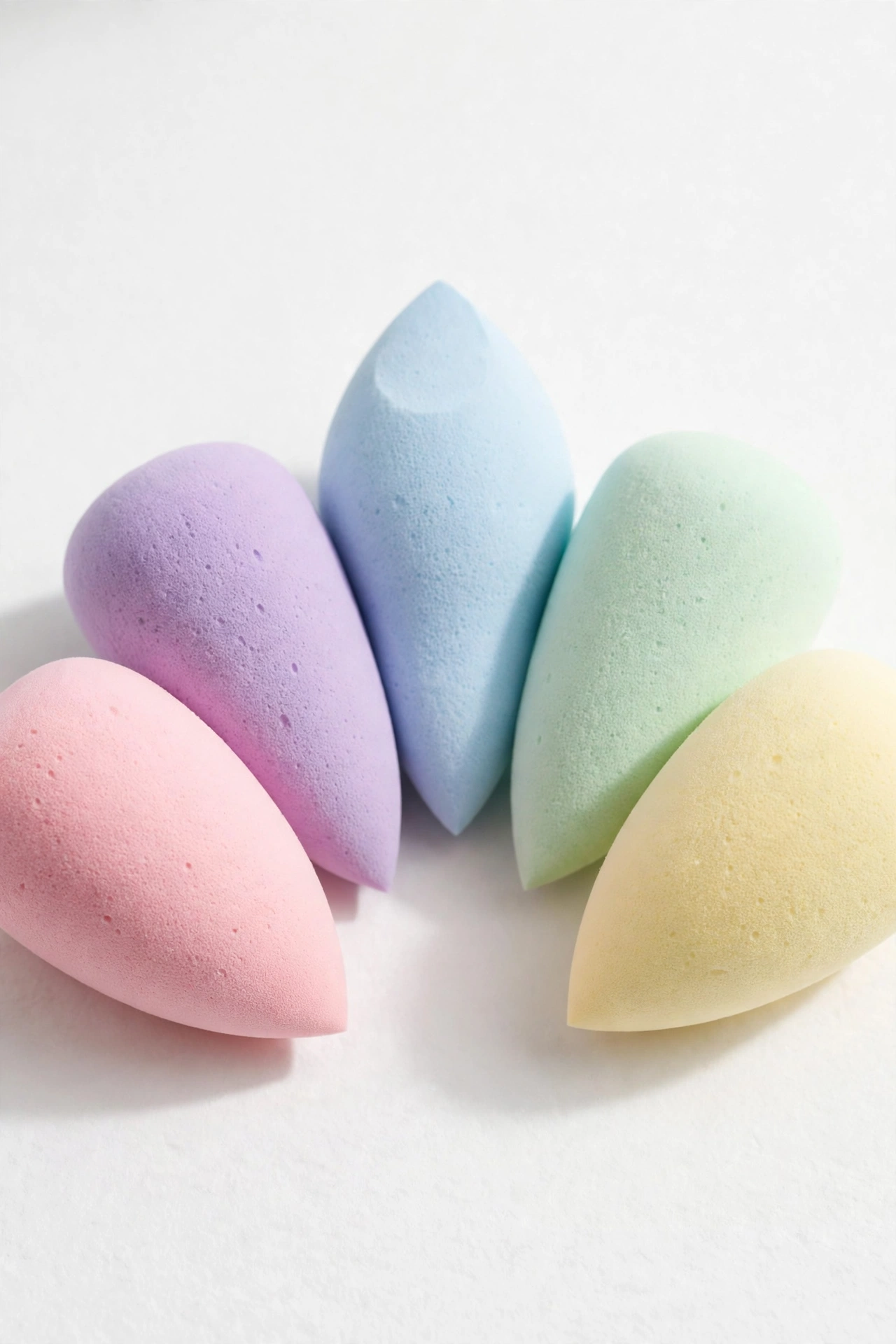 Beakey makeup sponge set of five colourful blending sponges