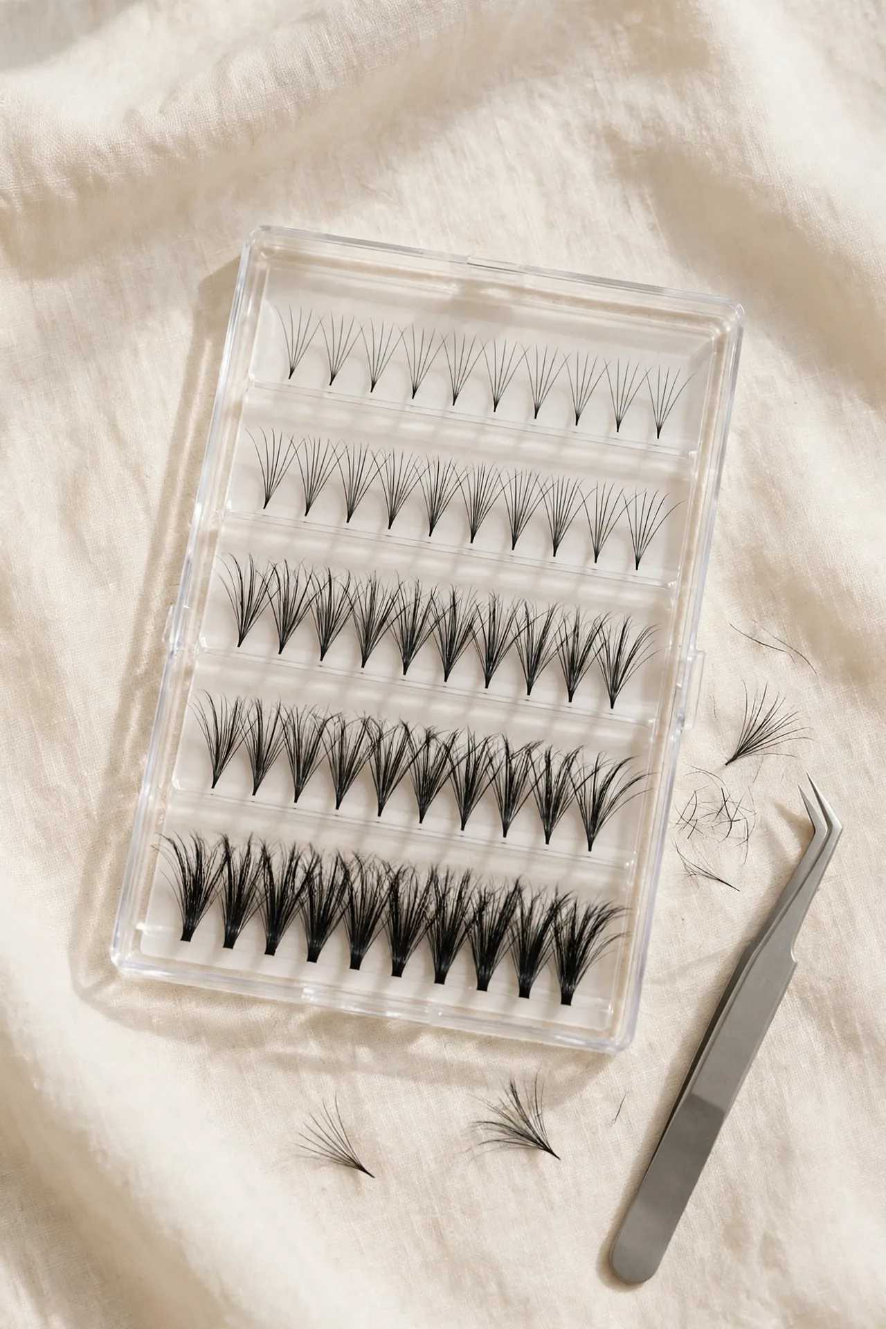 Lash clusters tray