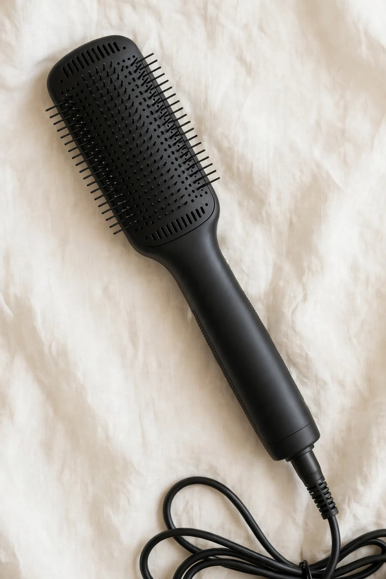 Steam straightening brush