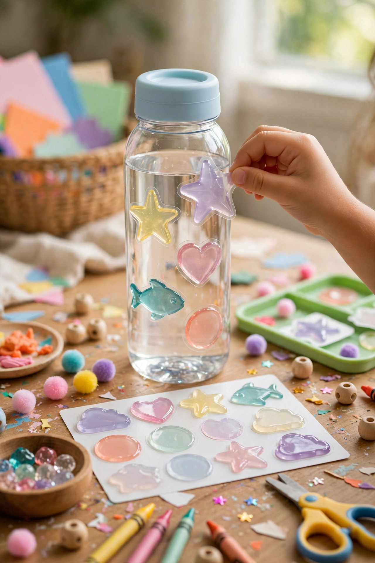Paint and peel jelly stickers kit