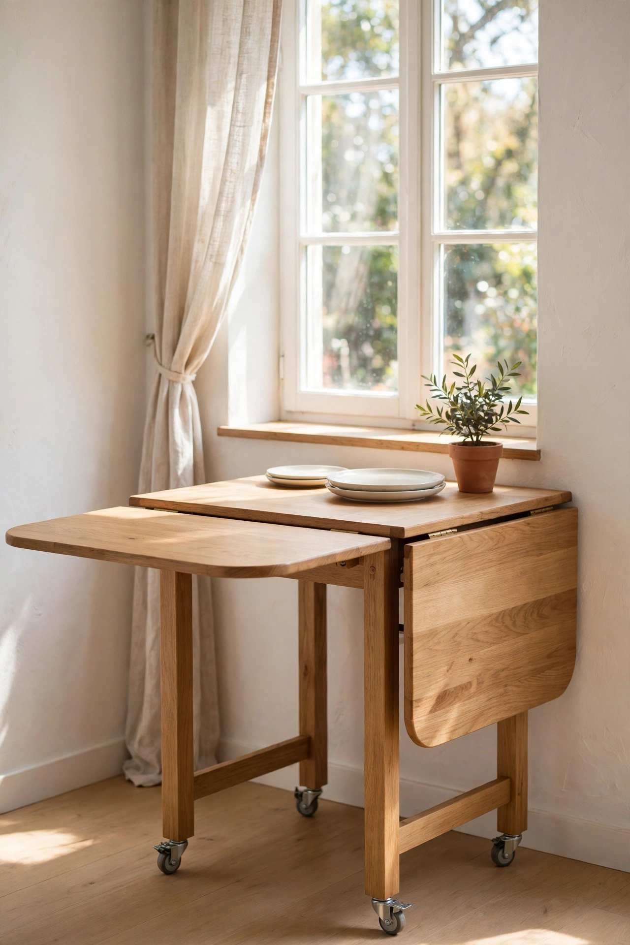 Tiptiper Folding Dining Table With Drop Leaves