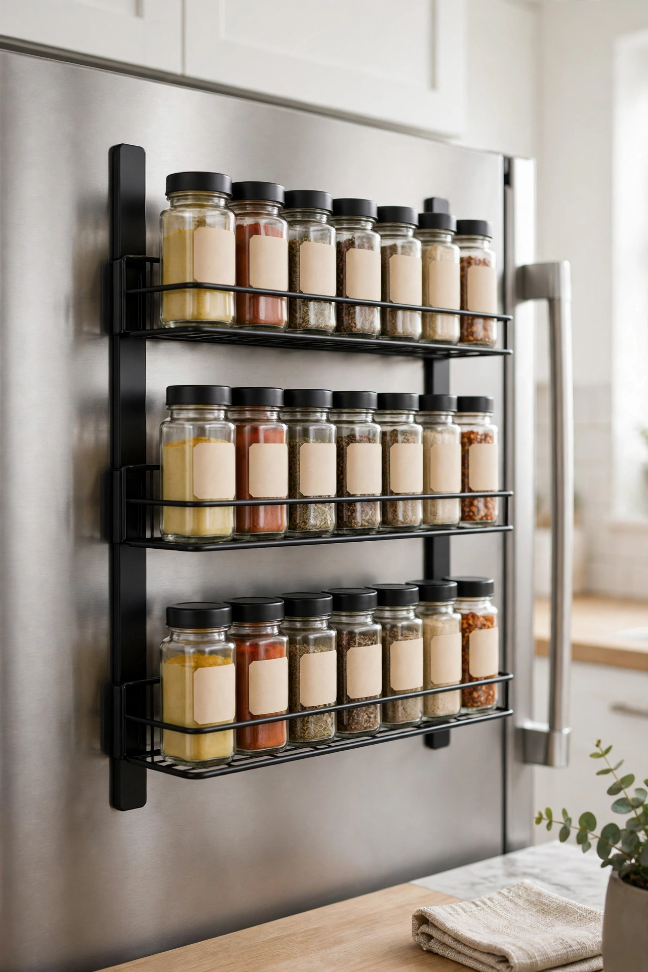 HuggieGems Magnetic Spice Racks (4-Pack)