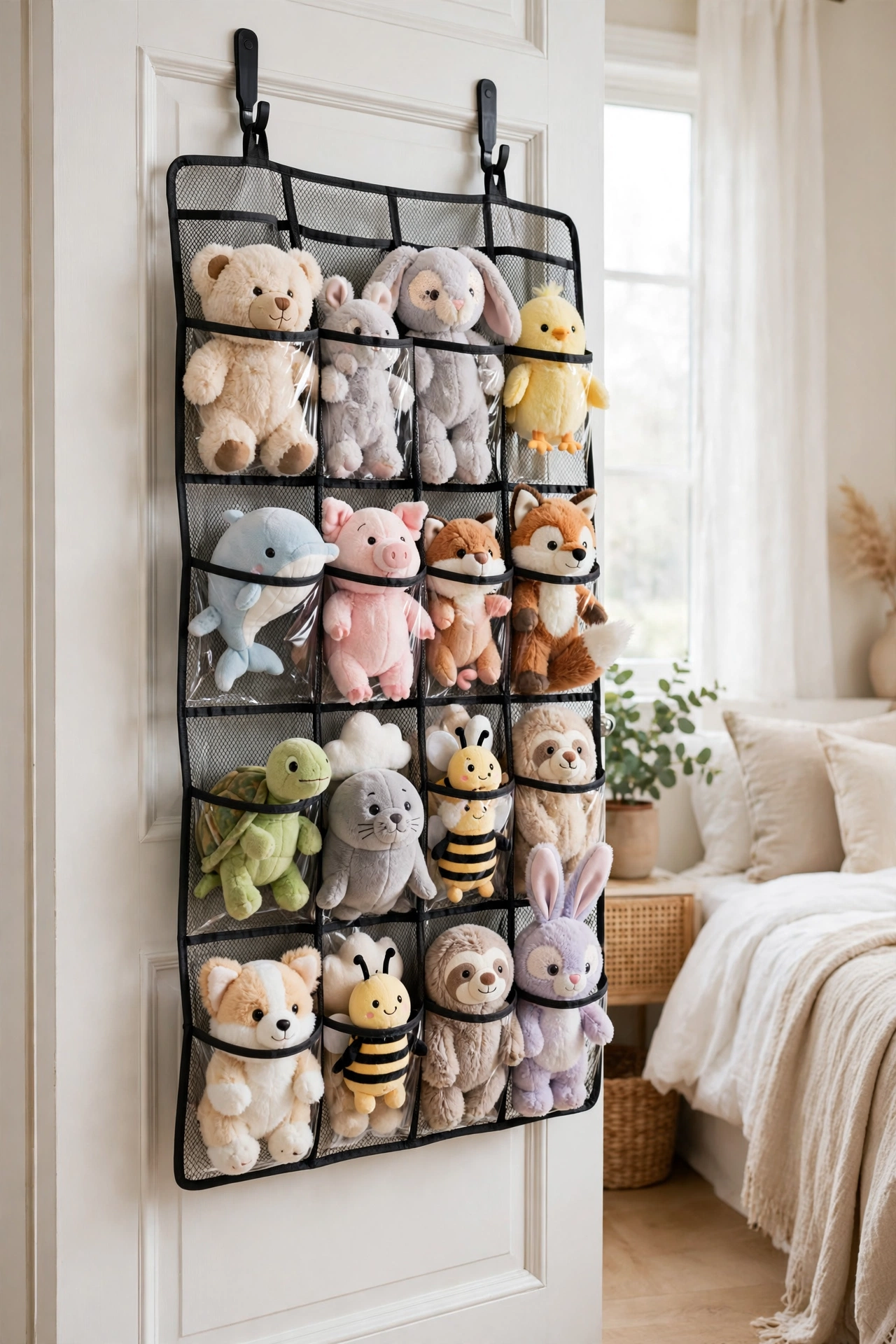 Honeyera Over-Door Stuffed Animal Organizer
