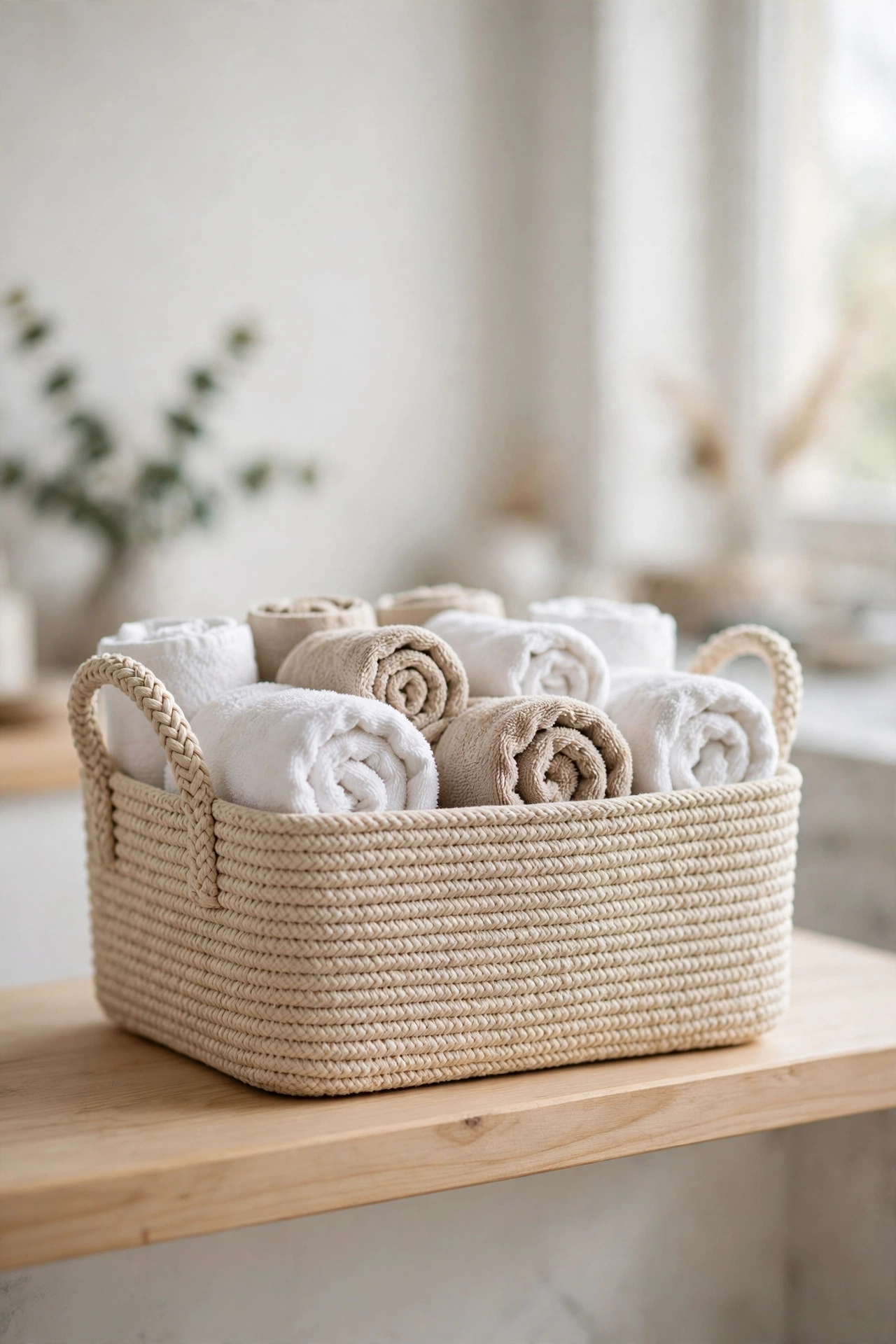 CHICVITA Woven Cotton Rope Basket