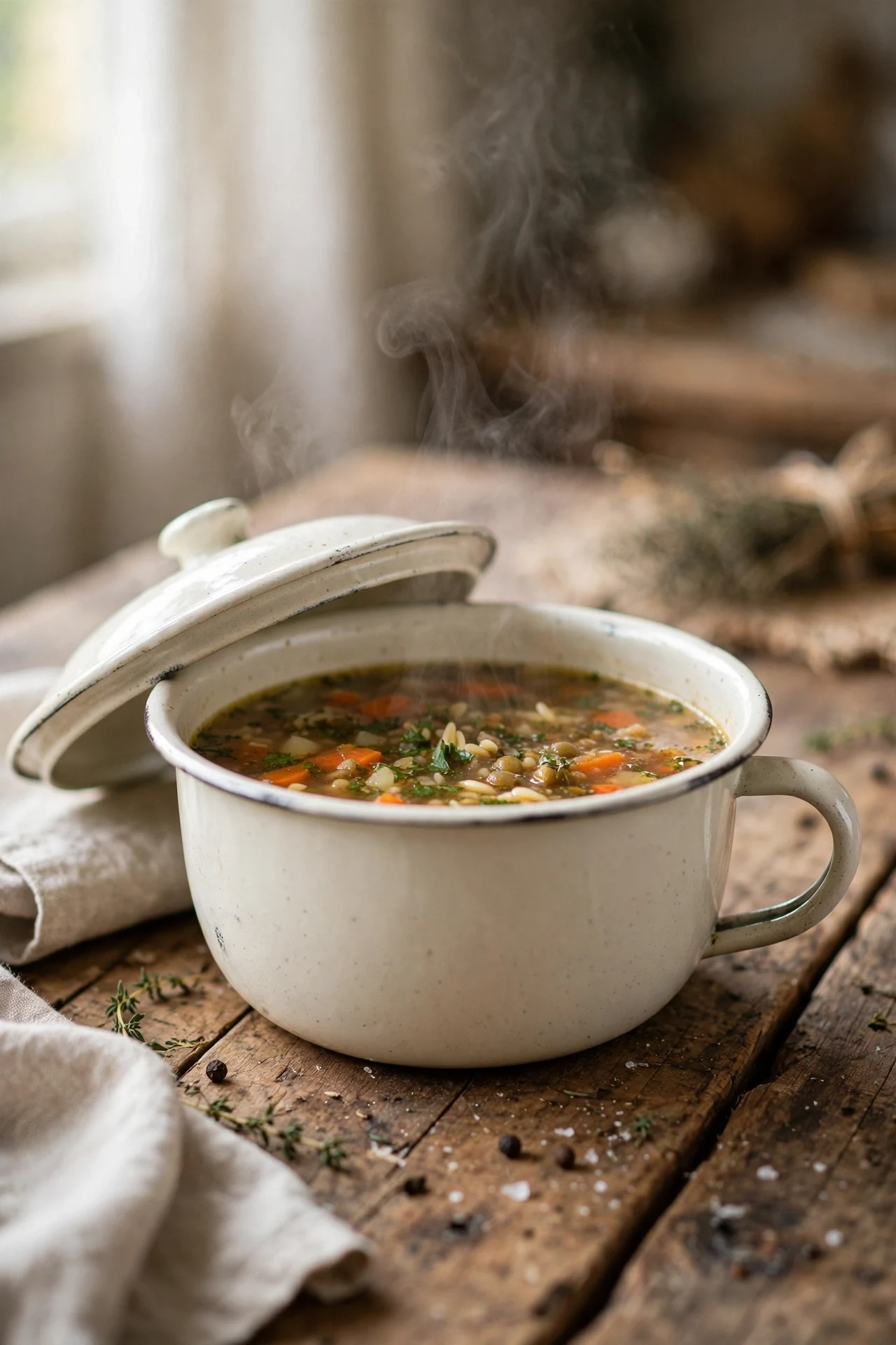 A Vintage-Style Microwaveable Soup Bowl