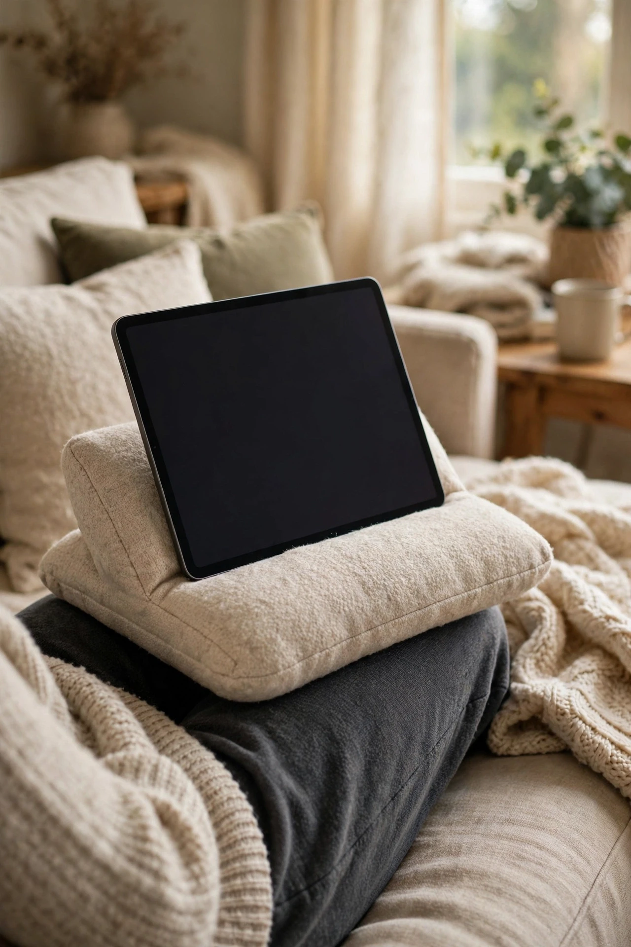 A Tablet Pillow Stand