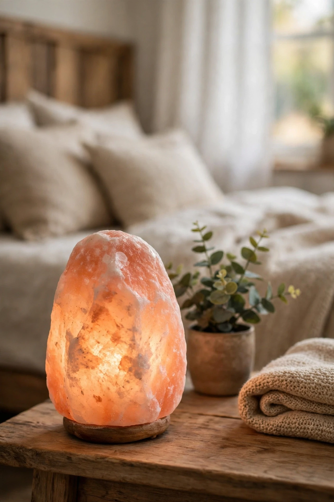 A Himalayan Salt Lamp And Oil Diffuser In One