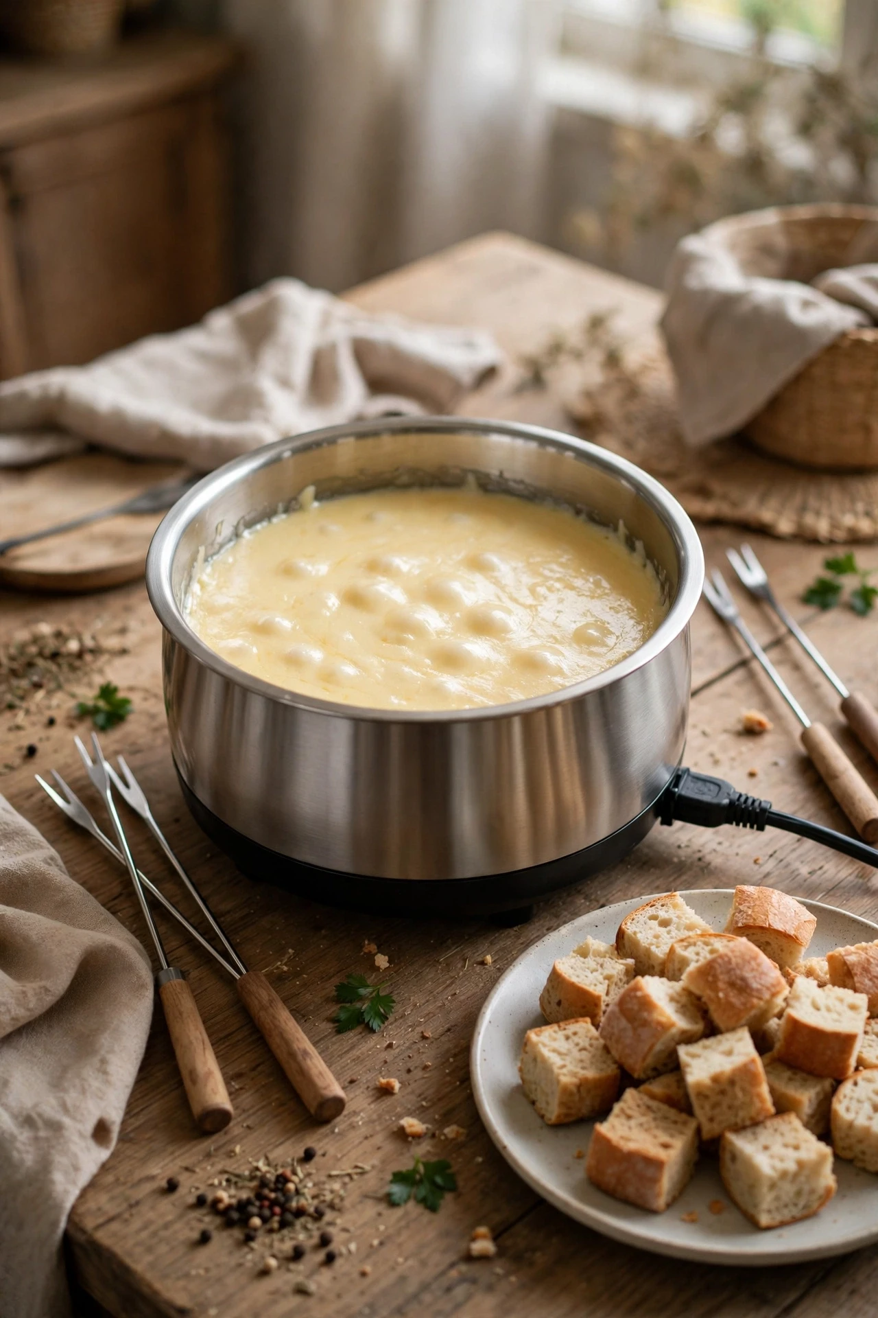 An Electric Fondue Set