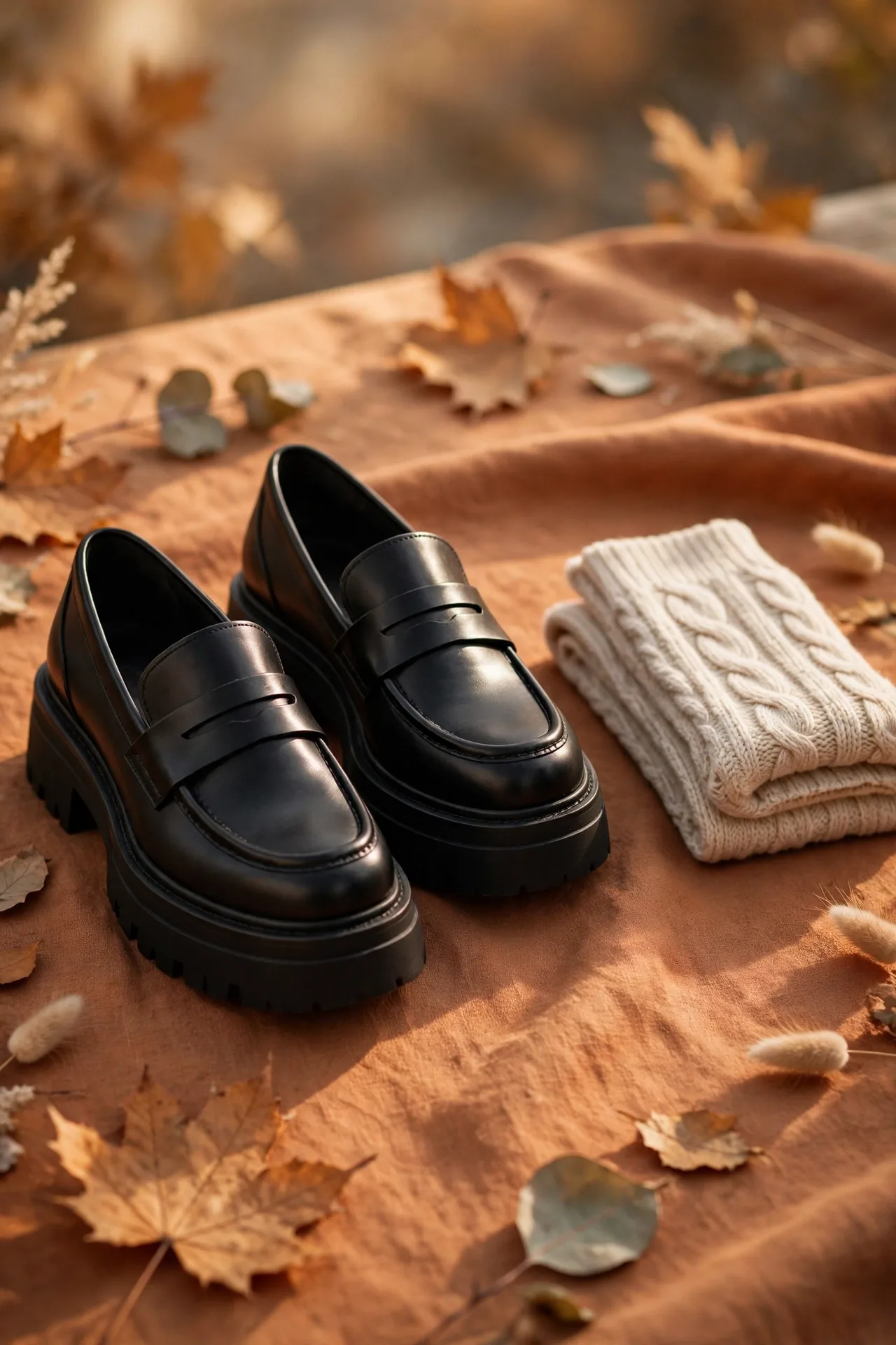 DREAM PAIRS Chunky Platform Loafers