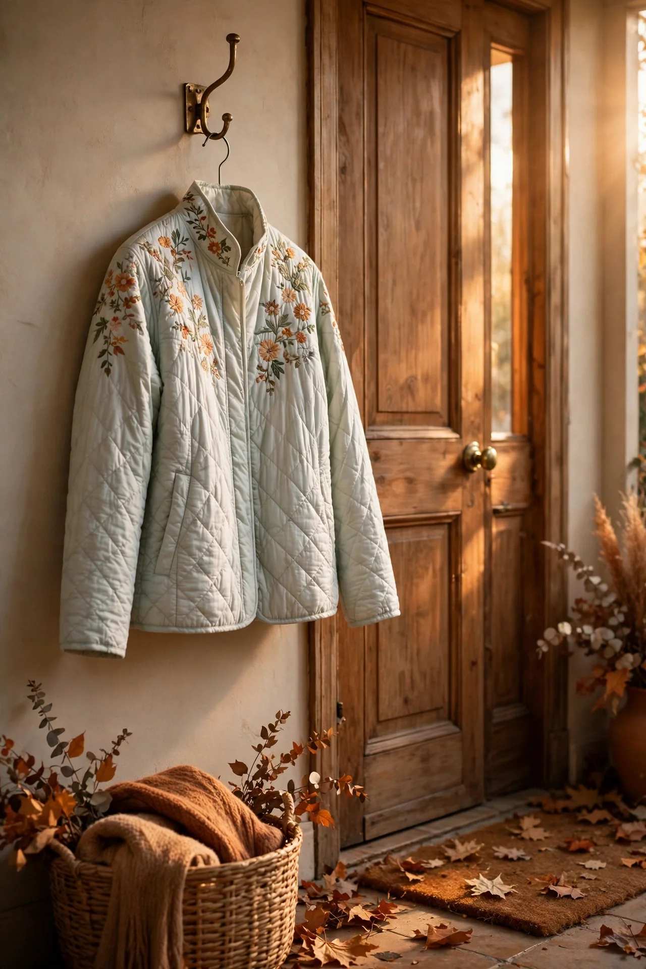 A Lightweight Embroidered Quilted Jacket