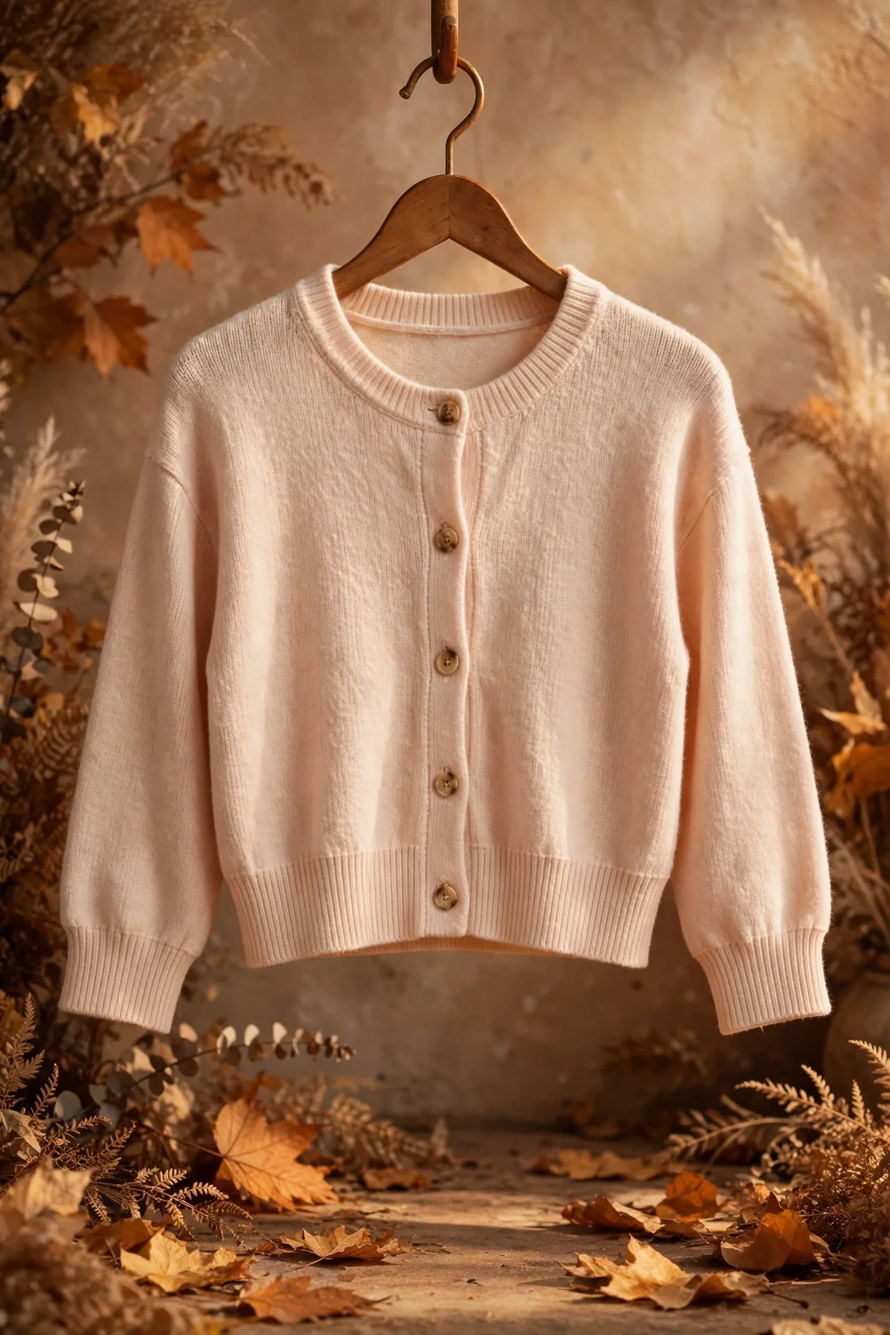 YEMAK Cropped Cardigan Sweater
