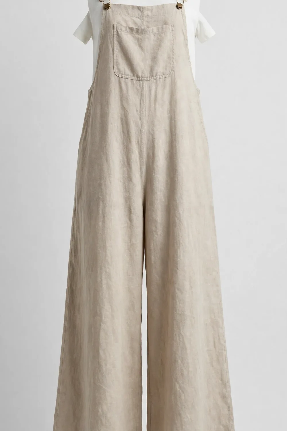 Cotton-Linen Blend Overalls
