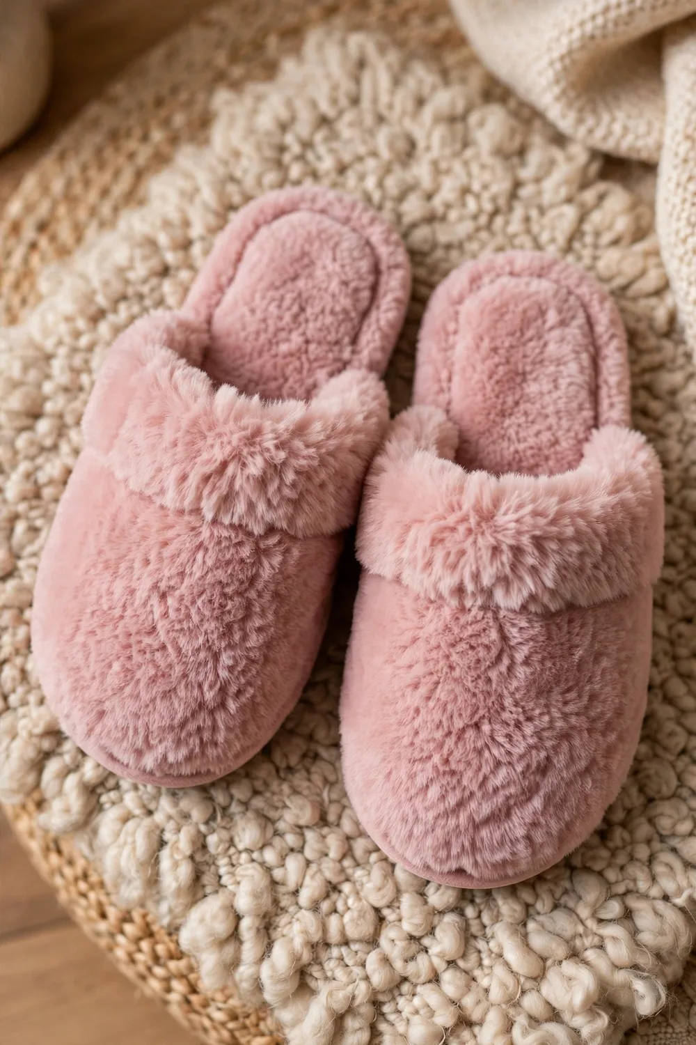 Fuzzy Memory-Foam Slippers