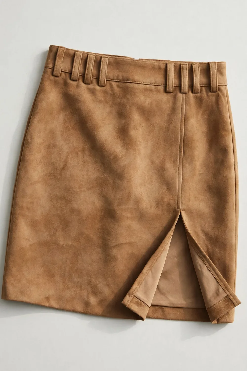 Faux-Suede Mini Skirt