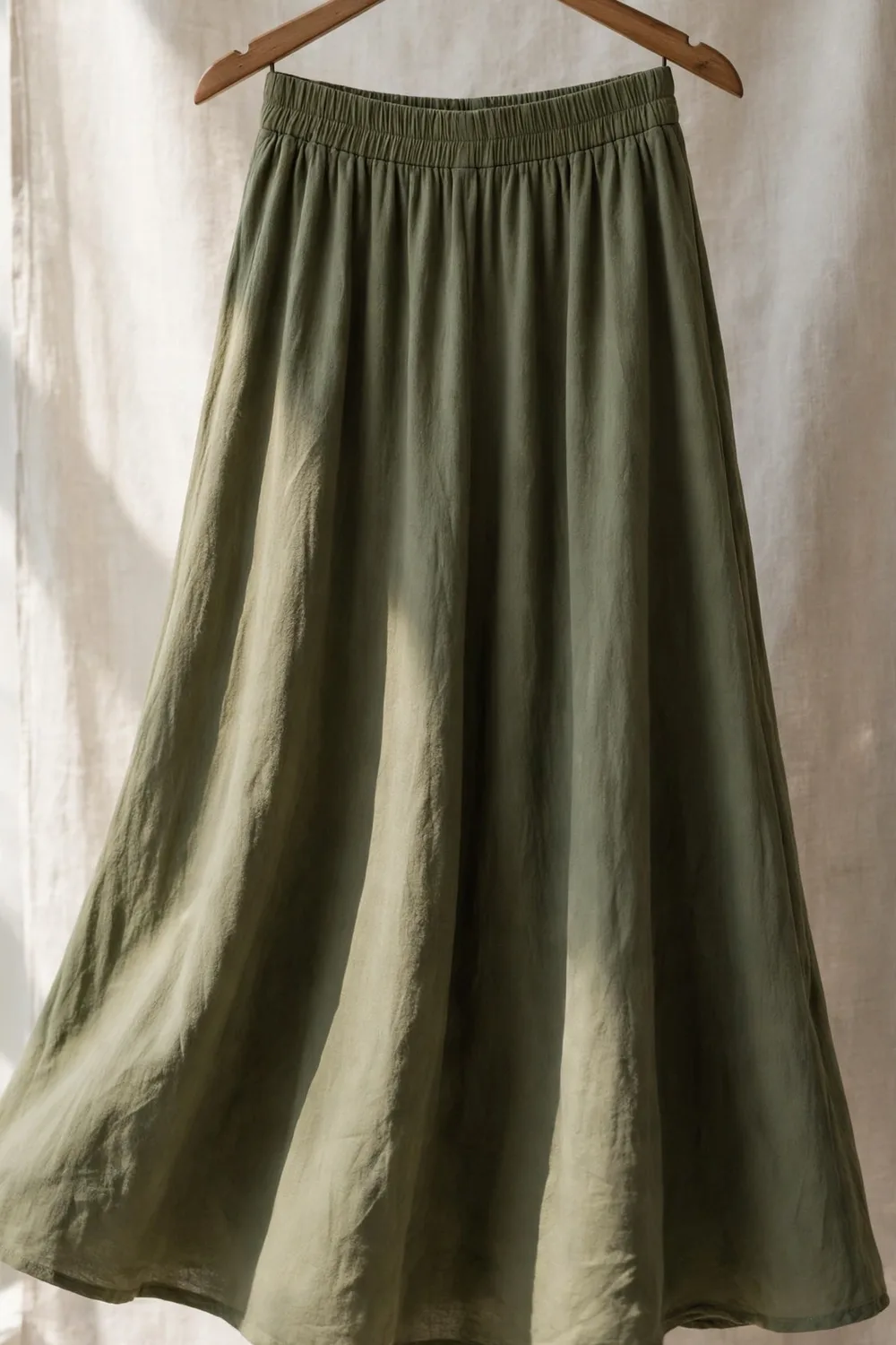 Pull-On Midi Skirt