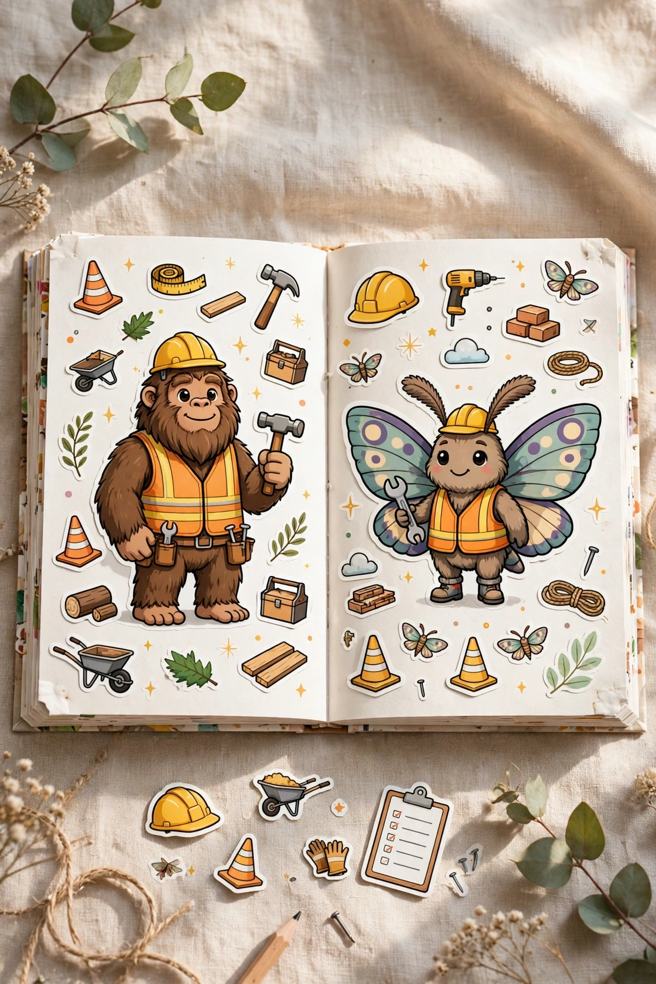 Cryptid Construction Sticker Book
