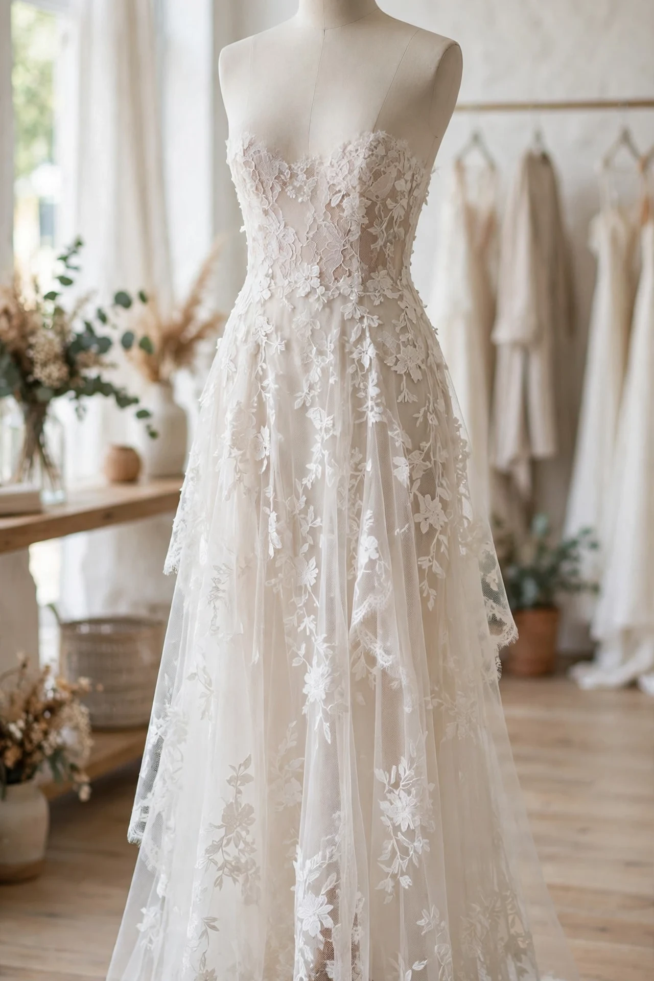 A Flowing Lace Dress