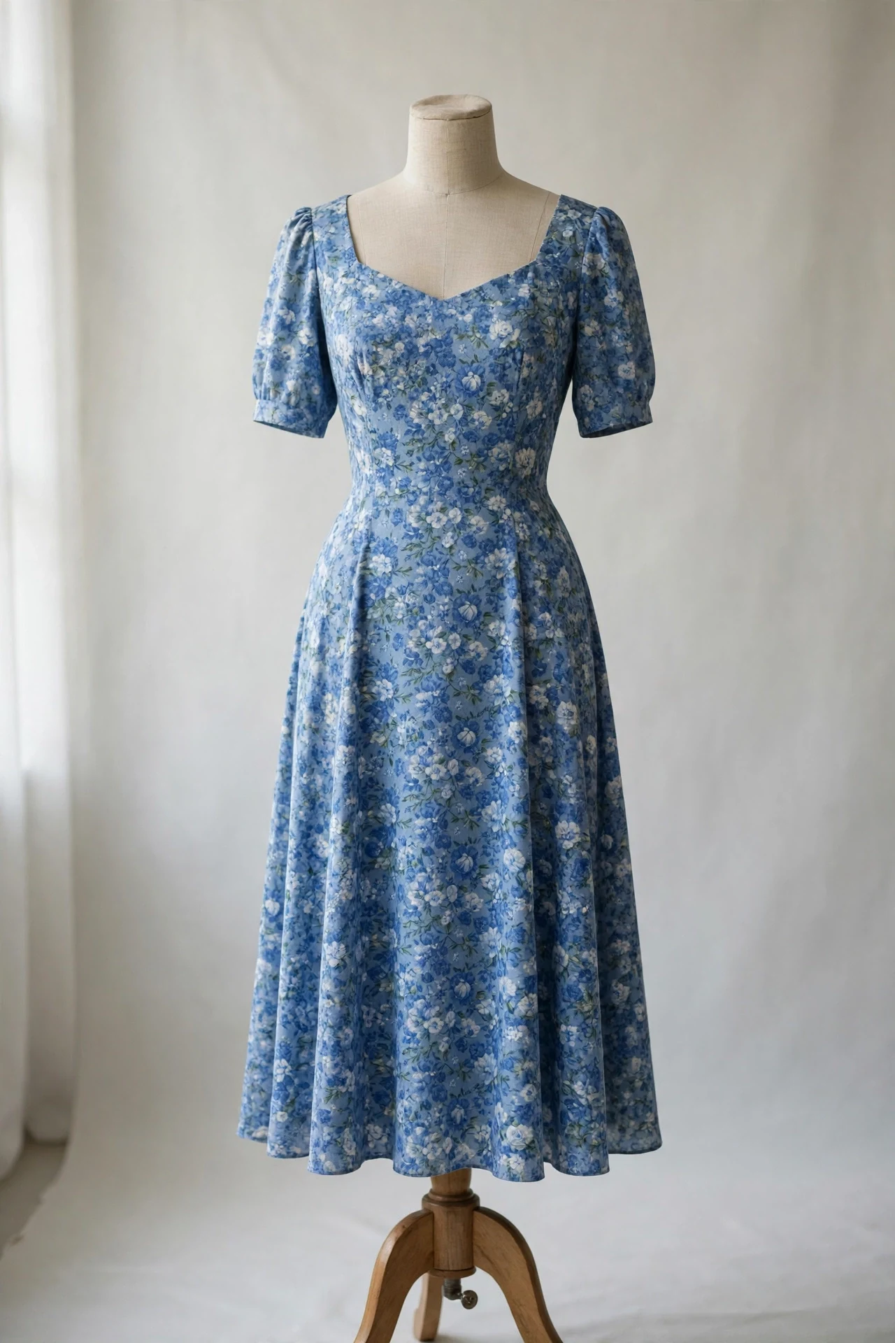 A Blue Floral Dress