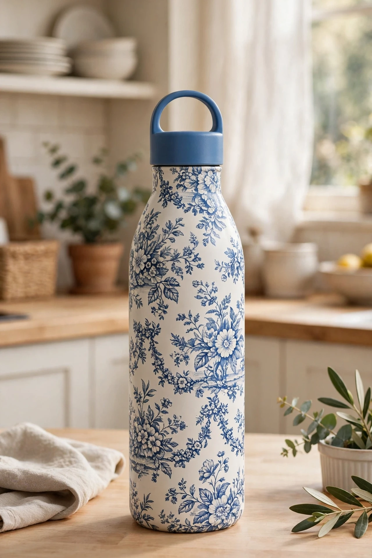 An Owala Toile Water Bottle
