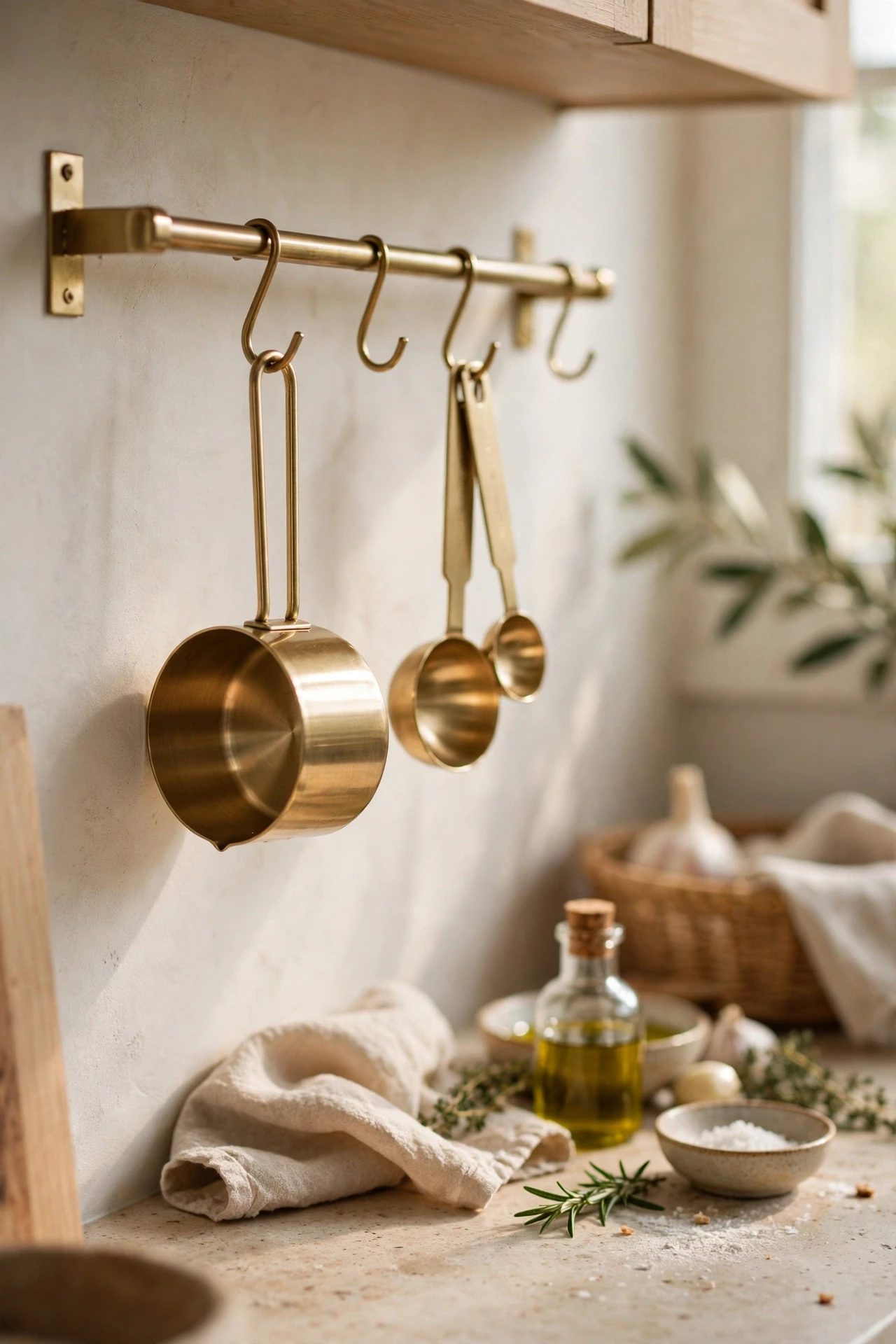 A Measuring Cup And Spoon Set