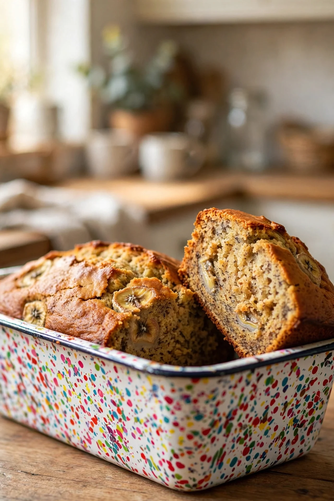 A Confetti-Patterned Loaf Pan