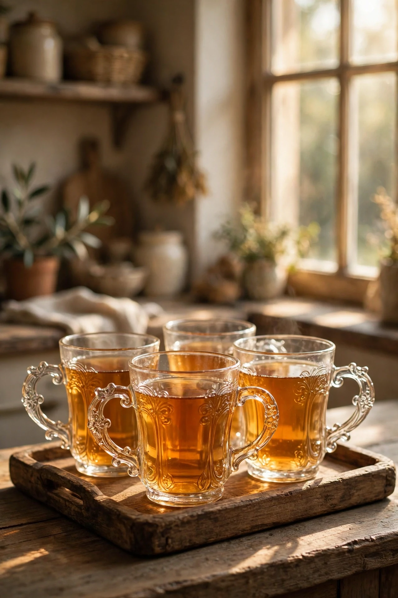 Vintage-Inspired Glass Mugs